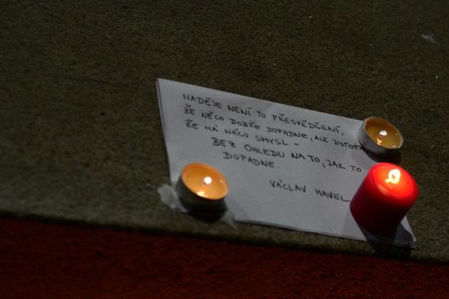  Pietní setkání uctilo památku zesnulého prezidenta Václava Havla. Foto: Martin Kopáček.
