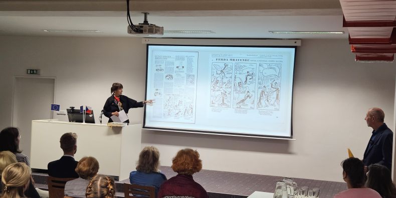 Večer Ondřeje Sekory uspořádala Katedra českého jazyka a literatury. 
