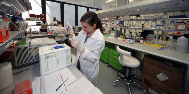 Laboratoře v nově otevřených budovách Ceitec MU v bohunickém kampusu.