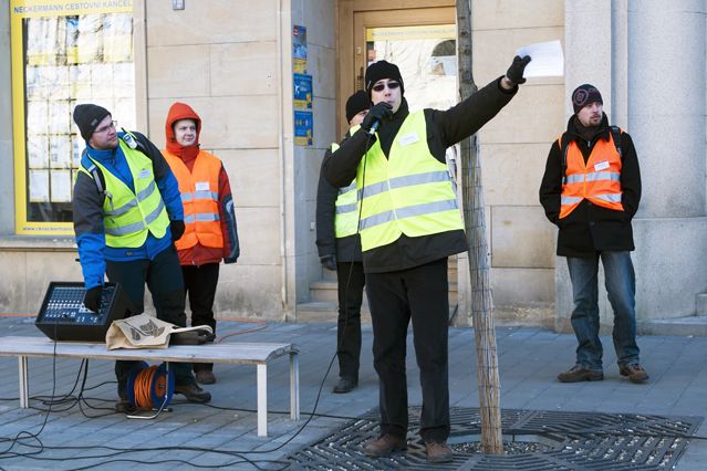  Brněnský protestní pochod studentů proti chystané reformě vysokých škol. Foto: Tomáš Muška.