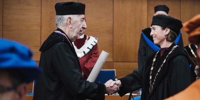 Hans Belting and the head of Department of Classical Studies Irena Radová.