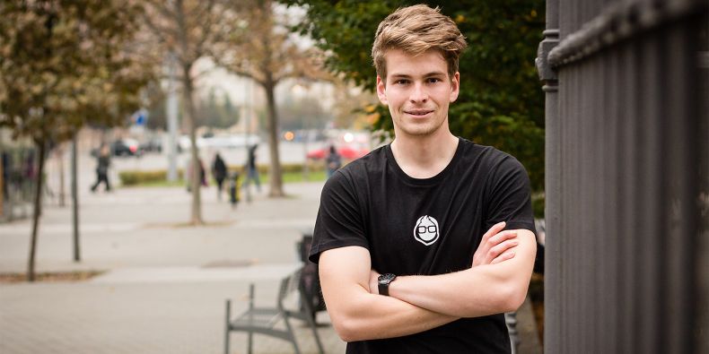 Student Petr Bouchal se zajímá o podnikání.