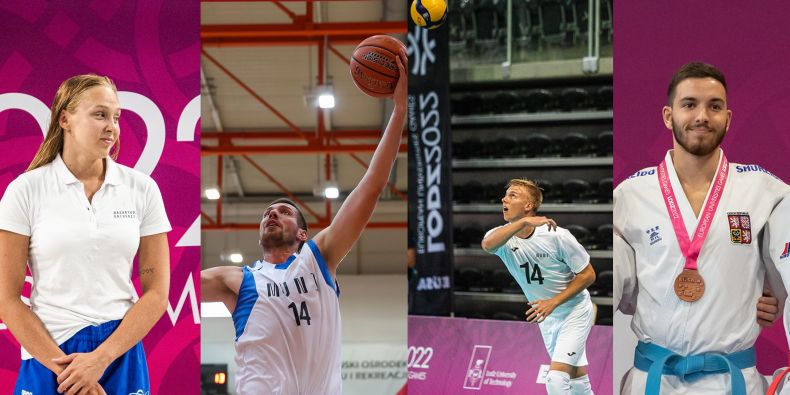 Marika Surová, basketbalisté, volejbalisté a karatista Matteo Tamborlani si z her přivezli bronz.
