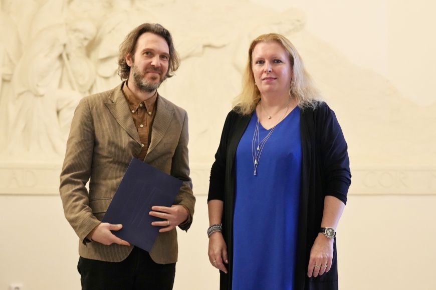 Christophe Cusimano s prorektorkou Šárkou Pospíšilovou