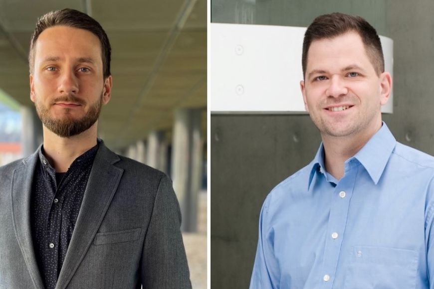 Biologist Peter Fabian (left) and structural biologist Petr Těšina from MU received prestigious ERC grants.