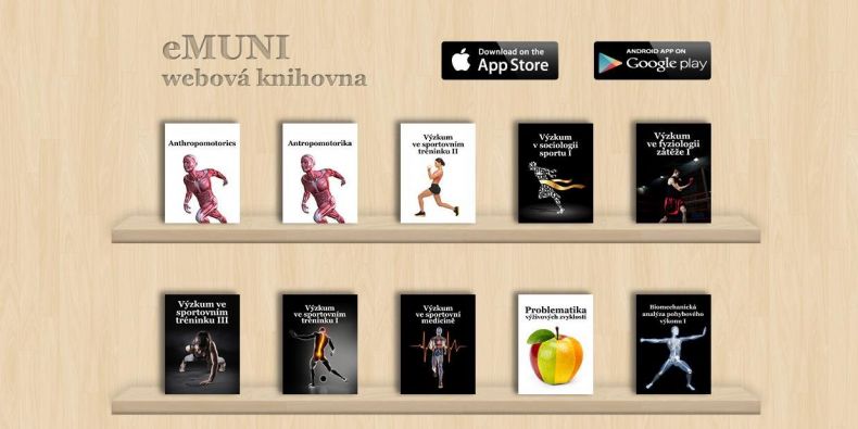 Náhled e-knihovny fakulty sportovních studií.