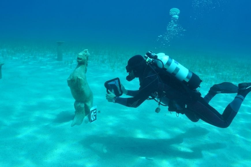 Foto: I-Mare Project Testování využití tabletů a rozšířené reality při podmořské turistice.