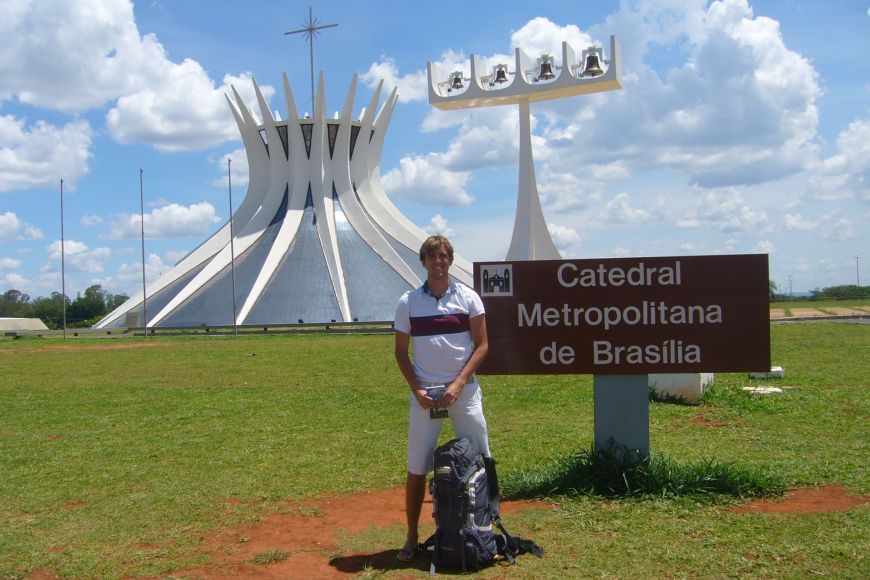 U slavné katedrály v hlavním městě Brasília.