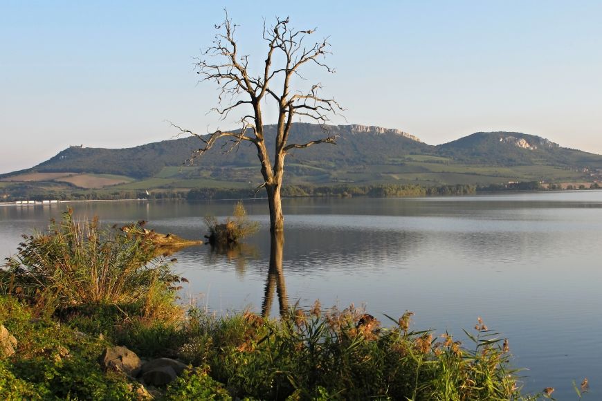 Pálava Hills and and the water reservoirs of Nové Mlýny.