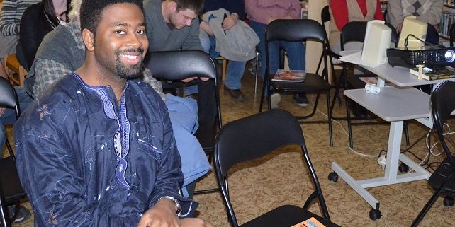 Samuel Okereke studies medicine in Brno at Masaryk University. He wishes to return home and not to treat the wounded from unrest. Photograph: Veronika Tomanová.
