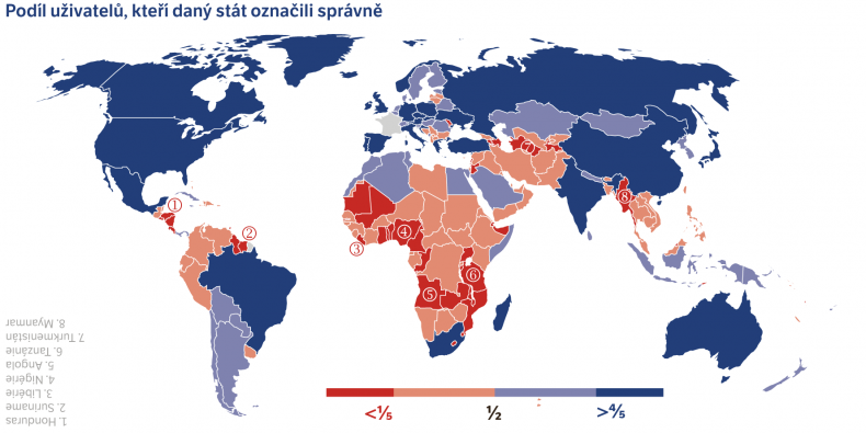 Web umí znázornit vědomosti návštěvníků prostřednictvím škály barev. 