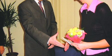 Nejlepší sportovkyní Masarykovy univerzity byla vyhlášena plavkyně Jana Pechanová. K ocenění jí pogratuloval i rektor MU Petr Fiala.