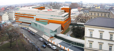 Komplex tří budov projektu ICRC Brno – Nová svatá Anna vznikne v areálu Fakultní nemocnice u svaté Anny v centru Brna. Zdroj: Fakultní nemocnice u svaté Anny. Komplex tří budov projektu ICRC Brno – Nová svatá Anna vznikne v areálu Fakultní nemocnice u svaté Anny v centru Brna. Zdroj: Fakultní nemocnice u svaté Anny.
